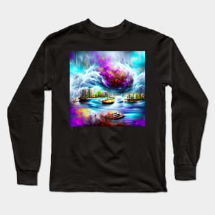 “Cyclone Bomb Over Manhattan” Long Sleeve T-Shirt